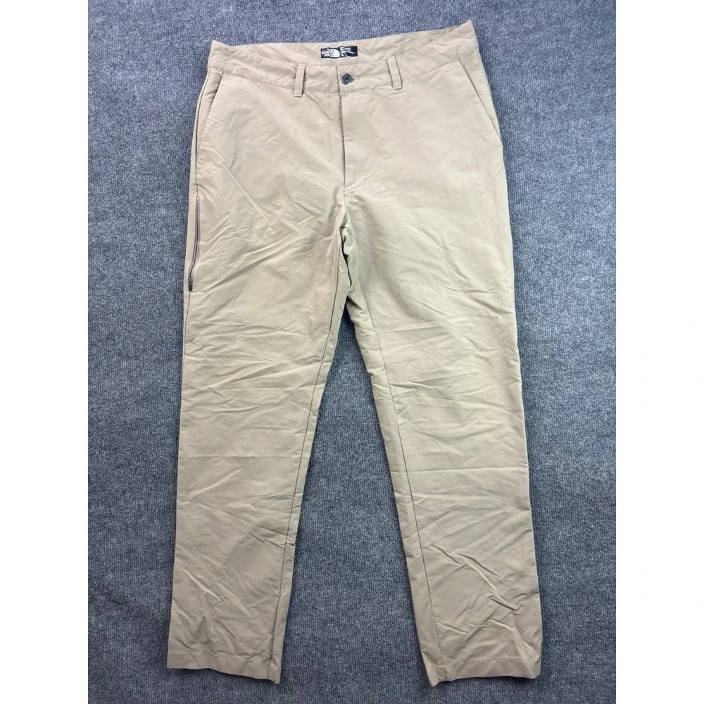 The North Face Pants Mens 34 Tan Khaki Nylon Stretch Hiking Outdoor Regular